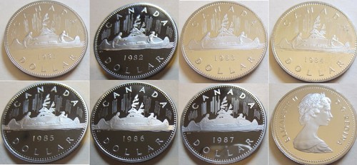 Set 1981 1987 canada - of,